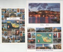 MÁLTA - 39 db modern nagyalakú város képeslap / MALTA - 39 modern big size town-view postcards