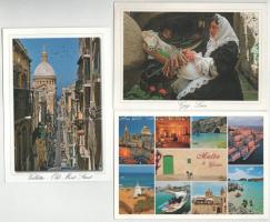 MÁLTA - 39 db modern nagyalakú város képeslap / MALTA - 39 modern big size town-view postcards