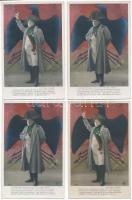 NAPOLEON - 10 db RÉGI képeslap papír tokban, "L'Idéale Enveloppe" / 10 pre-1945 postcards in paper case