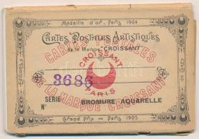 NAPOLEON - 10 db RÉGI képeslap papír tokban, "L'Idéale Enveloppe" / 10 pre-1945 postc...