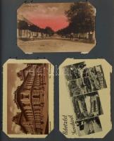 Kb. 300 db RÉGI történelmi magyar város képeslap egy albumban, főleg Weinstock, közte néhány modern ...