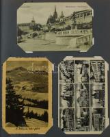 Kb. 300 db RÉGI történelmi magyar város képeslap egy albumban, főleg Weinstock, közte néhány modern ...