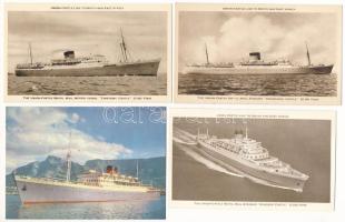 22 db 1950 előtti brit gőzhajó képeslap, Union-Castle Line / 22 pre-1950 British steamship postcards from the Union-Castle Line (to South and East Africa)