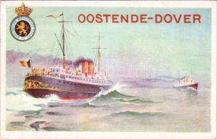 Oostende-Dover, Etat Belge / Belgian State steamship on the Ostend-Dover line + 30 Ga.