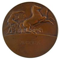 Reményi József (1887-1977) 1913. "Aurora" egyoldalas bronz emlékérem, peremén "É.K.E.1913." (Éremkedvelők Egyesülete) és "119"-es sorszám (123,34g/70mm) T:AU / Hungary 1913. "Avrora" one-sided bronze medallion, with "É.K.E. 1913" (Association of Medal Lovers) and numbered "119" at the edge. Sign: József Reményi (123,34g/70mm) C:AU Adamo ÉKE14