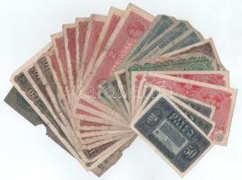 Vegyes, 21db-os Korona bankjegyből álló tétel (közte egy osztrák 100K) T:F-Pr