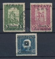 Jugoszlávia 1918-1919 Mi 19 II. + 20 I. + 41 (Mi EUR 710.-)