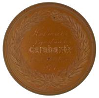 1874. "Borúra derű (A Magyar Tudományos Akadémia Nagydíja)" kétoldalas bronz érdemérem, há...