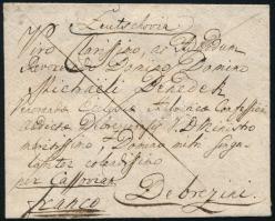 ~1800 Franco levél Lőcséről Debrecenbe