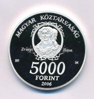 2006. 5000Ft Ag "Munkácsi vár / Zrínyi Ilona" kapszulában T:PP, kis oxid folt Adamo EM202