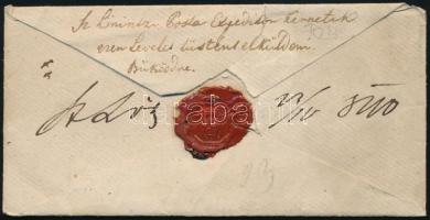 1840 Portós levél kék (?) "MARTZALY" - Bükösd