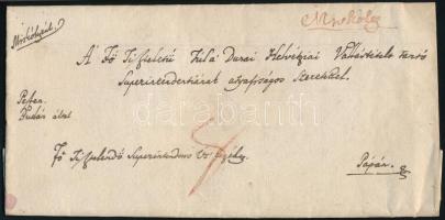 1787 Ex offo levél Miskolcról Pápára