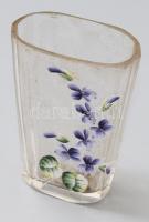 cca 19. sz. második fele, monogramos kúrapohár, pattogzással, m: 9,5 cm