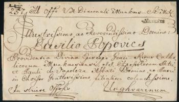 ~1835 Ex offo "v:MUNKÁTS" - Unghvár