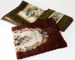 3 darab historizáló asztalterítő, jó állapotban, klf méretben