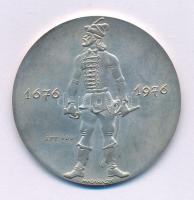 Madarassy Walter (1909-1994) 1976. "II. Rákóczi Ferenc / 1676-1976" kétoldalas, jelzett Ag emlékérem (25,27g/0.800/42,5mm) T:AU