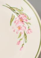 Zsolnay virágmintás 10 személyes nagytál és süteményes tál készlet, jelzett, kis kopással, d: 19-24 ...