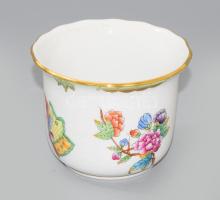Herendi Viktória mintás kis kaspó, jelzett, kopással, d: 10 cm, m: 7,5 cm