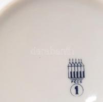 Zsolnay modern mintás 6 darab csésze, jelzett, használati nyommal, m: 7,5 cm