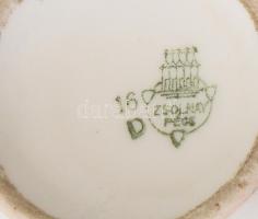 Zsolnay 6 darab mokkás csésze, cca 1930/40, m: 6 cm