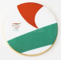 Herendi porcelán Olimpiai emlék, London 2012, porcelán, hibátlan, original dobozban, jelzett, d: 8,5 cm