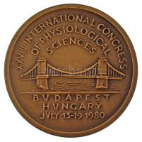 Borsos Miklós (1906-1990) 1980. "XXVIII. International Congress of Physiological Sciences Budapest Hungary July 13-19 1980 (XXVIII. Fiziológiai Tudományok Nemzetközi Kongresszusa Budapest)" kétoldalas bronz emlékérem (60mm) T:AU