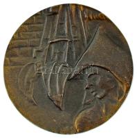 1983. (DN) "75 éves a magyar aknamélyítés" kétoldalas, öntött bronz plakett (~66-67mm) T:AU