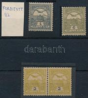1904 4 db Turul bélyeg fordított vízjellel