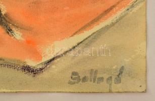 Ballagó Imre (1915-1997): Csendélet. Akvarell, papír, jelzett. Üvegezett keretben. 38x40 cm