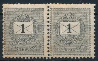 1889 1kr 27e pár, 12 : 11 3/4 fogazással (24.000) (rozsda / stain)