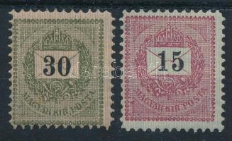 1888 Sztereotip 15kr és 30kr (35.000)