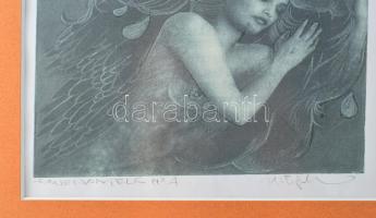 Liechtensteini művész: Folienangels No A. C-print, papír. jelzett., Üvegezett keretben 16x19 cm
