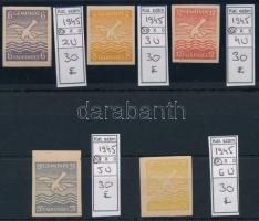 Német helyi magánkiadás 1945 Falkensee 5 db vágott érték