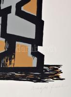 Frank Magda (1914-1997): Geometrikus kompozíció. Szitanyomat, papír, jelzett, számozott (5/40), lapm...