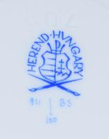 Herendi Bouquet de Saxe mintás csésze alátéttel. Jelzett, hibátlan, d: 11,5 cm