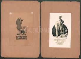 7 db magyar ex libris: klf technikák és alkotók