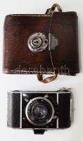cca 1930/35 Welta Gucki fényképezőgép, Xenar f:2,9 F=5cm objektívvel, jó állapotban, bőr tokjában.