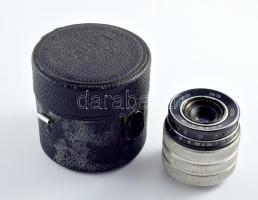 Industar-69 2.8/28 objektív közgyűrűvel, tokban