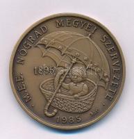 Bognár György (1944-) 1985. "Mikszáth Kálmán halálának 75. évfordulója / MÉE Nógrád megyei szervezete" kétoldalas bronz emlékérem (42,5mm) T:AU Adamo ST6