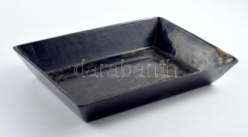 cca 1940 Filmelőhívó tál, jelzett, sérüléssel, 20x15 cm