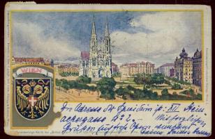 Vienna postcard with 5x1h franking, Bécsi helyi képeslap 5x1h bérmentesítéssel, PS-card aus Wien