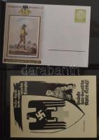 Deutsches Reich 3. Birodalom küldemények, díjjegyesek, képeslapok közte több Hitler, 80 db, levélber...