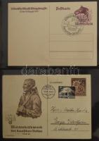 Deutsches Reich 3. Birodalom küldemények, díjjegyesek, képeslapok közte több Hitler, 80 db, levélber...
