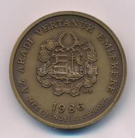 Bognár György (1944-) 1986. "Damjanich János 1804-1849 / Az Aradi Vértanúk emlékére - MÉE Gyöngyösi Csoport " kétoldalas bronz piefort emlékérem (42,5mm) T:AU Adamo GS4