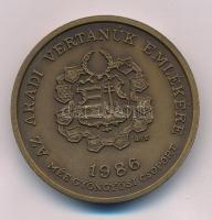 Bognár György (1944-) 1986. "Damjanich János 1804-1849 / Az Aradi Vértanúk emlékére - MÉE Gyöngyösi Csoport" kétoldalas bronz piefort emlékérem (42,5mm) T:AU Adamo GS4