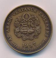 Bognár György (1944-) 1987. "Nagysándor József 1804-1849 / Az Aradi Vértanúk emlékére - MÉE Gyöngyösi Csoport" kétoldalas bronz piefort emlékérem (42,5mm) T:AU Adamo GS5