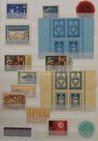 600 db régi magyar és külföldi levélzáró jó motívumokkal 16 lapos A/4 berakóban