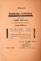 1934-35 A Székelység c. folyóirat szerk: Szépvizi Balás Béla 6 db száma. IV.-V. évf.