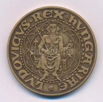 Tóth Sándor (1933-2019) 1986. "Nagy Lajos / Debrecen 625 éve város" kétoldalas bronz emlék...