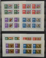 11 db 16 lapos Lindner A/4 berakó, mindegyikben modern blokkgyűjtemény 1961-1980. Magas katalógus érték!!!